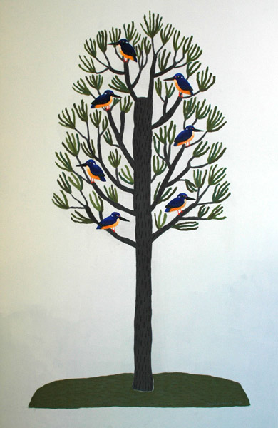 she oak with azure kingfishers