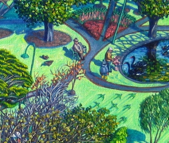 'Winter, Box Hill Gardens' (Detail)