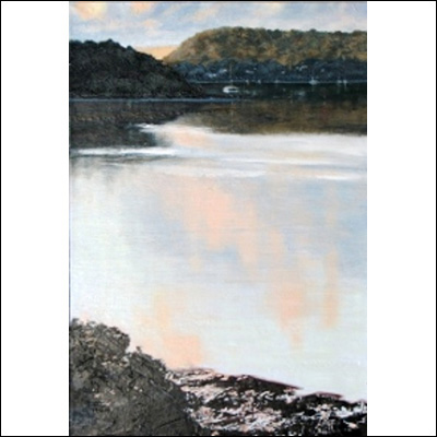 Artist Abramo Papp Title Dusk over Canaipa Passage 1 Year 2011 Medium Oil & Beeswax Support Belgian Linen Height 61 cm Width 41 cm