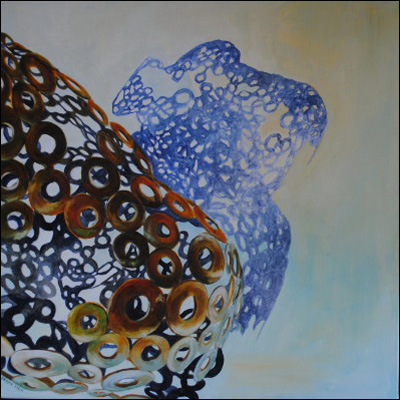 Artist Anita West Title Jewel Bay Year 2012 Medium mixed media Support linen Height 140cm Width 170cm Depth 4cm