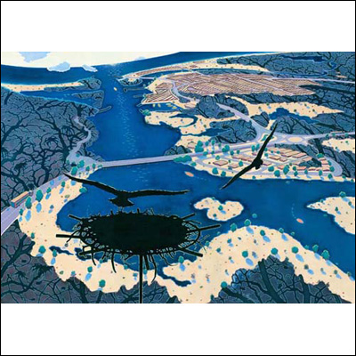 Artist Anthony Nugent Title Lamentation of the Osprey Year 2012 Medium Gouache Support Arches 640gsm Height 75cm Width 105cm