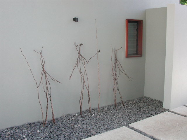 Art in Yee House courtyard