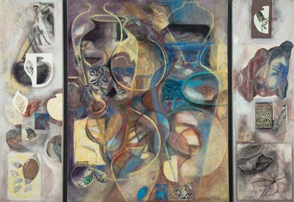 Visible Traces Mixed media work on canvas