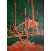 Artist Sue Beyer Title An intricate transportation network webs from coast to coast Year 2011 Medium acrylic and posca pen Support canvas Height 160 Width 120