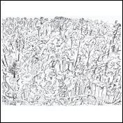 Artist Michael Donnelly Title Cataract Walk Hillside Year 2010 Medium PITT Charcoal on 300gsm Fabriano paper Height 56 cm Width 76 cm