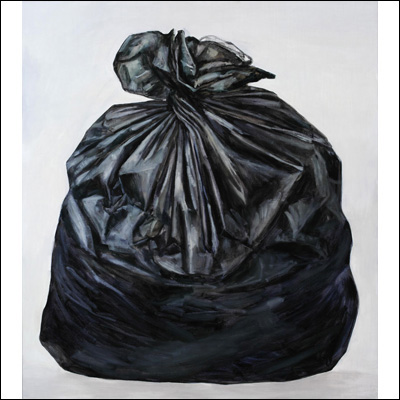 Artist 	Nick Ashby Title 	big black bag Year 	2012 Medium 	oi Support 	linen Height 	94 cm Width 	85 cm