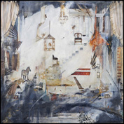 Artist Sherron Dalziel Title Diary of a Dreamer Year 2010 Medium collage & mixed media Support acid free board Height 61cm Width 61cm