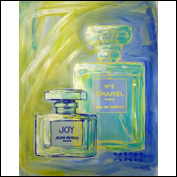 Artist 	Merry Sparks - Zone Concept Title 	Joy and Chanel 3 Medium 	acrylic Support 	poly/cotton canvas Height 	80cm Width 	60cm