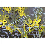 Artist Sue Beyer Title Gate 4 Year 2011 Medium acrylic and posca pen Support canvas paper Height 15 Width 20