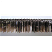 Artist Helen Malone Title The River City Year 2011 Medium Manipulated digital prints, Fabriano and Canson paper Support Five concertina books sewn together Height 6.5 cm Width 25.5 cm