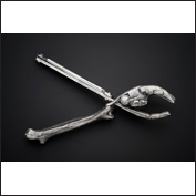 Artist elizabeth shaw Title pincers (different view) Year 2011 Medium found, reclaimed and recycled silver Height 22 mm (closed) Width 50 mm Depth 10 mm
