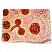 Artist 	John Weeronga Bartoo Title 	495 Dancing By The Mehi Year 	2009 Medium 	Acrylic on Cotton Rag Paper