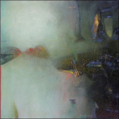 Artist Kym Barrett Title Another Thread Breaks Year 2012 Medium mixed media Support canvas Height 60cm Width 60cm